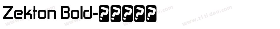 Zekton Bold字体转换